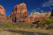 The Virgin River, Angels Landing, and Observation Point - Zion National Park